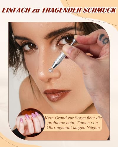 LOLIAS 16G 18G Piercing Taper Insertion Piercing Kugel Aufdreher Piercing Nadeln Edelstahl Piercing Set Selber Stechen für Ohr Nase Lippe Bauch