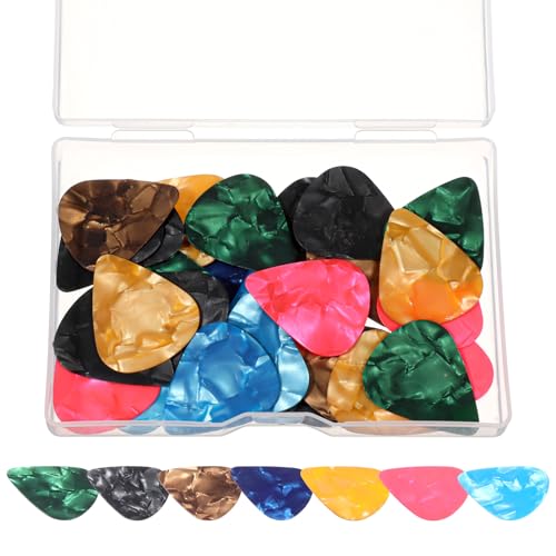 30 PCS Abstract Art Guitar Picks for Acoustic Guitar, 3 Diff