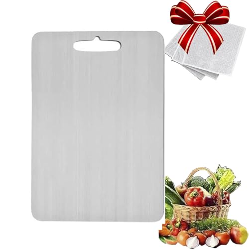 YSZBD Planche à découper en Titane, Planche à découper en Titane, Planche à découper en Titane, Assure Le goût Original des Aliments, Facile à Nettoyer sans impuretés,1pcs:34 * 23cm/13.4 * 9in