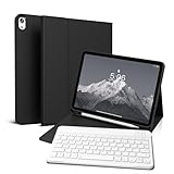 【Batterie rechargeable et durable】 Notre clavier pour iPad Air 11 dispose d'une batterie intégrée de grande capacité de 400 mAh, ce qui est plus économe en énergie et réduit la consommation. Cela garantit une durée d'utilisation d'au moins 180 heures. Il peut être complètement chargé en 2 heures avec un câble de charge de type C, aucun changement de batterie n'est nécessaire.