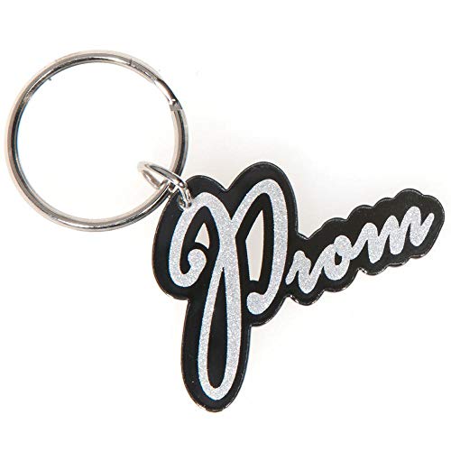 Anderson's Black and Silver Glitter Prom Key Chains, Set of