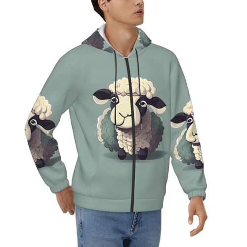 Sweat à capuche agneau homme pull doux décontracté automne hiver