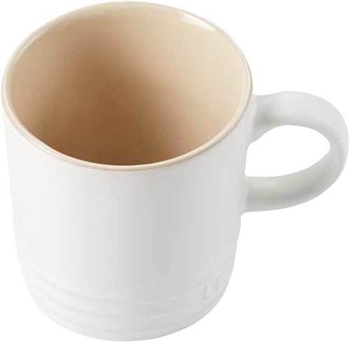 LE CREUSET Taza de café expreso de gres, 3 onzas, color blanco