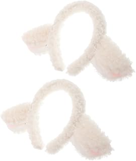 INOOMP 2 Piezas Diadema De Cordero Para Mujer Diadema De Oveja De Peluche Diadema De Disfraz De Oreja De Cordero Diademas Con Forma De Oreja De Oveja Tela