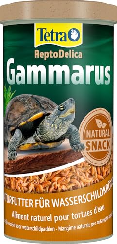 Tetra ReptoDelica Gammarus Schildkröten-Futter - Naturfutter aus ganzen Bachflohkrebsen 1 L Dose