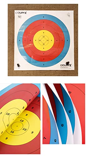 Tuxing 30Pcs Targets Paper Standard Archery 40Cm(15.74 Inch) 10 Ring Self Adhesive Shooting Target Bow And Arrow Targets For Hunting & Shooting Gun, Pistol, Air Rifle, Bb Gun, Airsoft #TOP5
