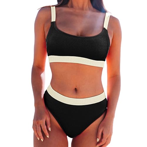 Genérico De Baño Mujer Bañador Menstrual Mujer Baño Bañador De Piezas Adelgazante Y Protector para con Tirantes Woman Secret Bikini Talla Grande Black M