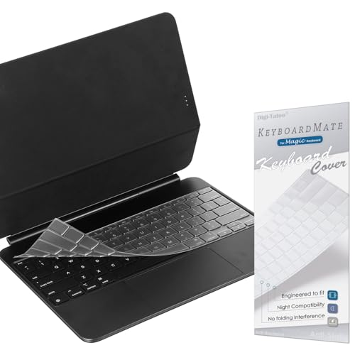 Couvre-clavier iPad Pro 13 contre usure des touches en TPU transparent avec rangée fonctions