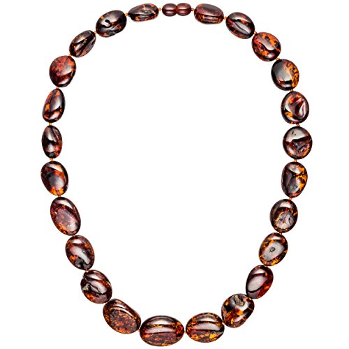 Preisvergleich Produktbild Jobo Damen-Halskette mit Bernstein im Verlauf 50 cm
