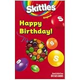 SKITTLES Original Chewy Candy Happy Birthday Card & Gift Box All in One Birthday Present for All Ages, 11.28 Oz Box