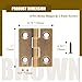 Suiwotin 8pcs 1 Inch Brass Hinges, Mini Butt Hinges Cabinet Door Hinge, Box Hinge for Jewelry, Wooden Box, Small Cupboard Furniture (Bronze)