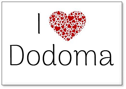 Mundus Souvenirs - I Love Dodoma, fridge magnet (design 3)