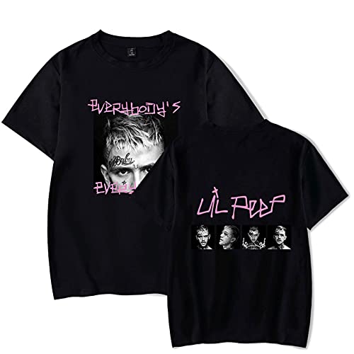 JFLY Lil Peep T-Shirt Hommes/Femmes Coton Populaire Hip Hop T-Shirt Imprimer Lil Peep T-Shirts À Manches Courtes De Haute Qualité T-Shirts Tops Cover