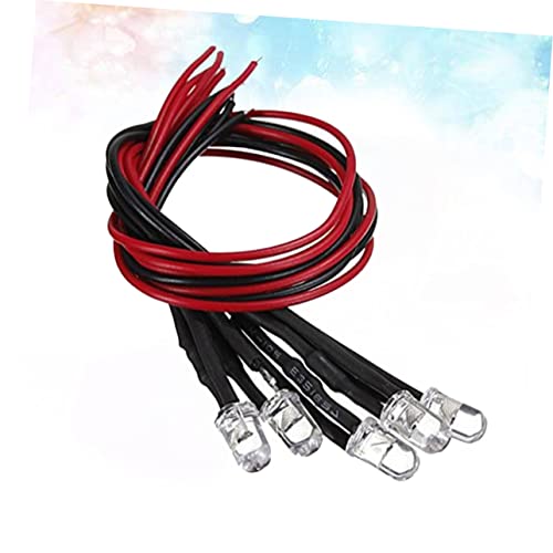 COOLHIYA 50 Unidades Luzes Led Para Carros Rc Led 12v Pré-cabeado Lâmpada Led Pré-cabeada Led Pré-fi