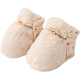 Baby Karikatur-Plüsch-Baumwollschuhe,Säugling Jungs Mädchen Warm Hausschuhe,Winter Weich Rutsch-fest Baby Schuhe,Neugeborenes rutschfeste Greifer Winterschuhe,Baby Winter Schuhe(6-12 Monate, beige)