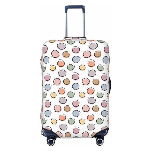 Abstractly Circles Luggage Cover Protector Anti-Scratch Washable Fits 18-32 Inch Luggage-X-Large