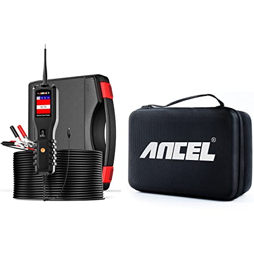 ANCEL PB100 with Case Automotive Power Circuit Probe Tester, 12V 24V Car Electrical System Test Tool Kit AC DC Digital Voltage Resistance Short Finder, Relay Fuse Tester, Trailer Light Diagnostic
