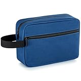 elviros travel borsa da toilette da viaggio da uomo, borsa da toilette portatile impermeabile con scomparto per la rasatura e maniglia, organizer per cosmetici da palestra, doccia e bagno, blu navy