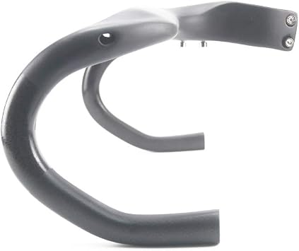 Carbon Fiber Road Handle Bars 40cm Integrated Drop Bar | Grey 3K Matte,Stem Diameter 28.6mm,Integrated Road Handle Bar,Bicycle Aero Handle Bars Short Reach 75mm