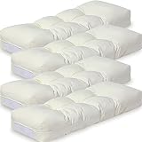 Sintuff 4 Pack Non Slip Tufted Bench Cushion Window Seat 36 x 14 x 4.7 Inch Memory Foam Bench Cushion Waterproof Thicken for Bench, Long Bench Seat Cushion for Outdoor Indoor Seat Pads (Ivory White)