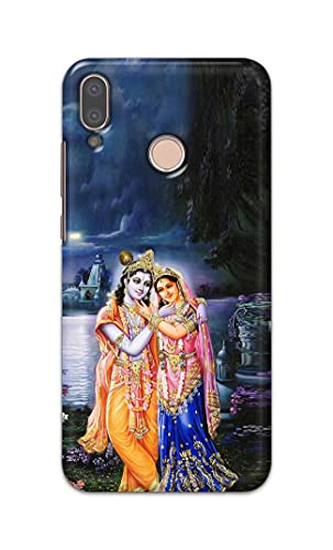 Image of Printed Hard Back Cover Case for Huawei P20 Lite | Huawei Nova 3e Back Cover (Radha Krishna) -1803