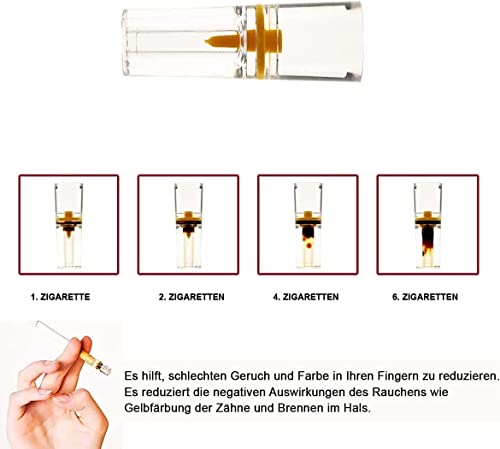 Clearfee Zigarettenfilter | mit Reise-Etui | 8mm Regular | Zigarettenspitzen Microfilter | Filter-Aufsatz | BPA Frei (300er pack)