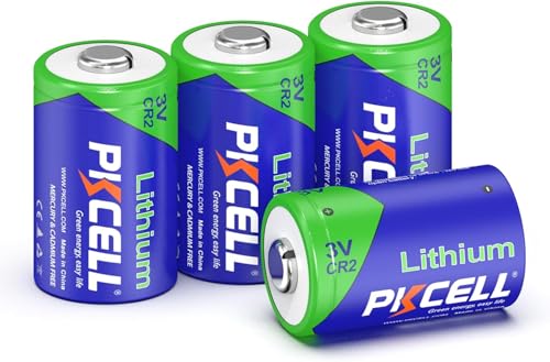 PKCELL CR2 Battery 4 Pack, 10 Year Shelf Life, CR2 3V Lithium Battery for Golf Range Finder, Flashlight and More by PKCELL - Used condition - US$6.40