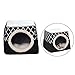 Gralara Indoor Cat Bed Tent for Small Pets - Washable Cave Design, Black XL