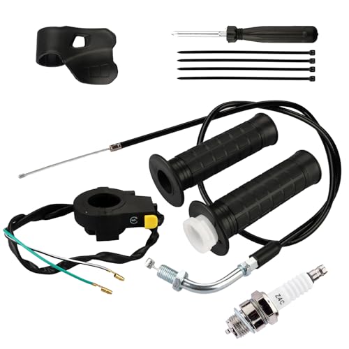 Image of Throttle Cable Assembly Twist Throttle Handle Grip with 7 /8 inch 22mm Handlebar for 2 Stroke Engine 49cc 50cc 80cc 100cc Gas Motor Motorized Bicycle Bike Parts