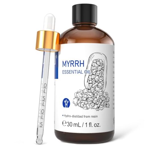 HIQILI Myrrh Essential Oil, Pure Therapeutic Grade Myrrh Oil for Aromatherapy, Massage, Skin - 30ml