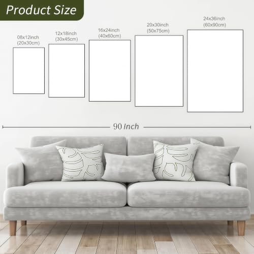 Minimalist Reading Lavender Book and Star Canvas Wall Art Whimsical Woman Silhouette Painting Celestial Pastel Purple Poster Cozy Reader Living Room Kids Bedroom Decor (Framed,16x24in) - Image 6