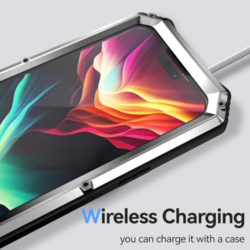 Coque en métal iPhone 15 antichoc robuste militaire avec protège écran - 7