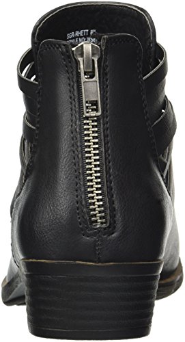Sugar Women's Rhett Dress Block Heel Ankle Boot, Ladies Back Zip Bootie With Criss Cross Wraparounds Black 7 #TOP2