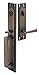 EMTEK Arts & Crafts Tubular Entry Set w/Matching Finish Melon Knob - Available in 4 Finishes - 4812MNUS19 - Flat Black (US19)
