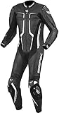  Berik Flumatic Race 1-Teiler Motorrad Lederkombi Schwarz/Weiß 50
