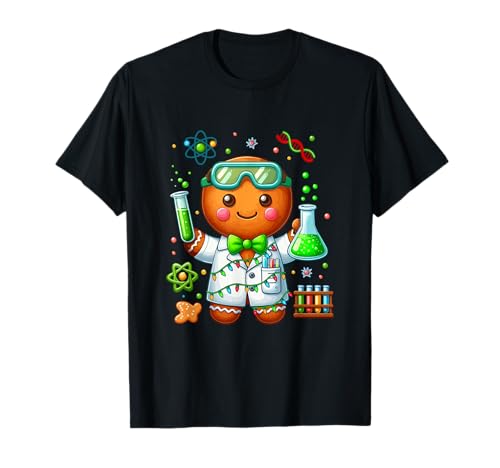 Science Teacher Gingerbread Christmas Job Team Funny Baker T-Shirt