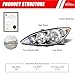 ADCARLIGHTS for 2005-2006 Camry 4-Door Sedan Headlight Assembly compatible with 2005 2006 Toyota Camry Chrome Housing with Amber Reflector Headlamp Replacement Left and Right Pair