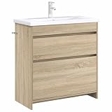 Goldonion Waschbeckenunterschrank Eiche Sonoma 78 x 37,5 x 81 cm