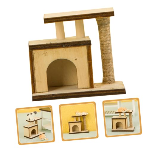 HAKIDZEL Haustierzubehör Babypuppenspielzeug Badezimmerdekorationen Großer Kratzbaum Für Katzen Kratzhaus Für Katzen Puppenhaus-katzenmöbel Landschaftsgestaltung Miniaturspielzeug Schmücken – Bild 4