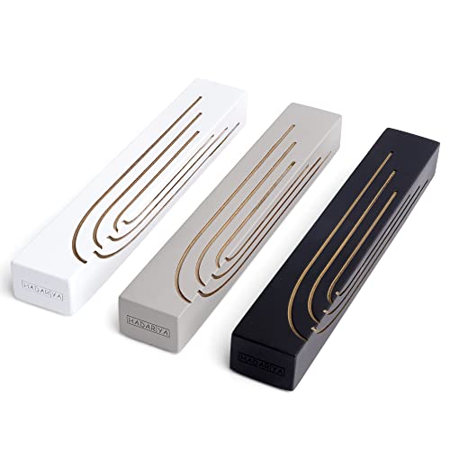 Suri Modern Mezuzah - Gray Concrete Base With Gold Shin Mezuzah Case For Door - 6 Inch Jewish Mezuza Cover With Non Kosher Scroll & A Gift Box - Judaica Gifts #TOP1