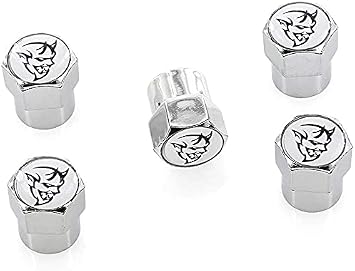 Dodge Challenger SRT Demon Chrome Tire Valve Stem Cap Covers