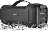 Oraolo M33PRO Bluetooth Speaker with Deep Bass Basser Portable Speakers Wireless Stereo Sound, IPX6 Waterproof, TF/SD Card, AUX-in, Built-in Mic, 24H Playtime for Home Party Outdoor Beach Pool