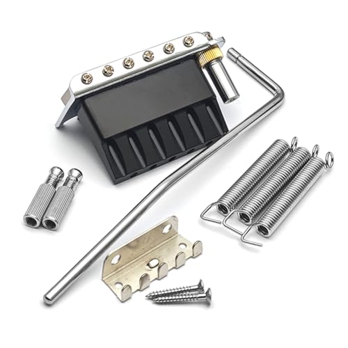 Agwuoetr - Agwuoetr Chevalet Vibrato à Double Verrouillage, Espacement des Cordes: 10,5 Mm, Siège Vibrato Noir pour Guitare Électrique.