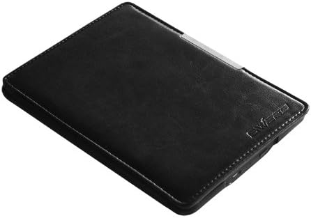 Swees Ultra Slim Leather Case/Cover for New Amazon Kindle Paperwhite/Kindle Paperwhite 3G with Elastic Hand Strap, Magnetic Auto Sleep Wake Function, Includes Screen Protector - Black