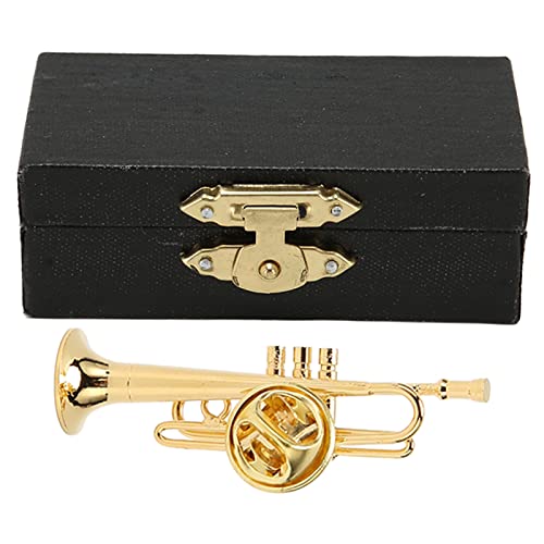 Mini Réplica de Flauta, Cor Dourada, Forte, Durável, Textura Requintada, Modelo de Mini Flauta, Caix