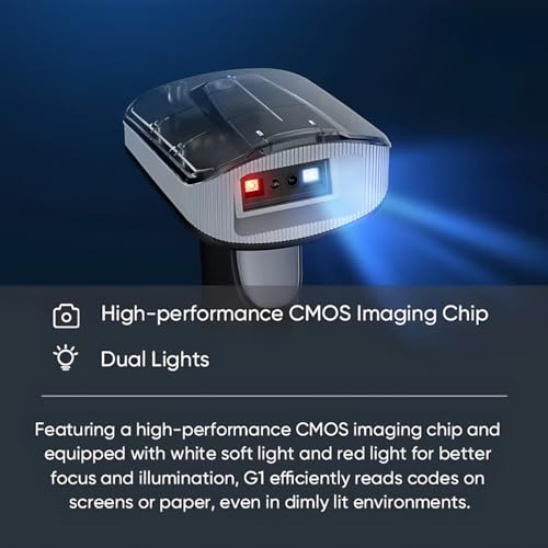 Image of 2D Wireless Barcode Scanner,Bluetooth6.0 & Wireless2.4G & USB Wired Connection, 1D QR Bar Code Reader Scanner Automatic Fast Precise scanning for Smart Phone, Tablet, PC