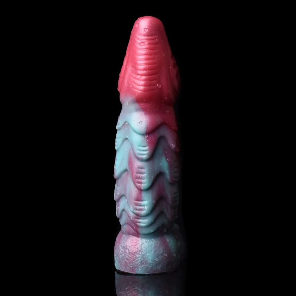 8.27" Men Penis Sleeve Penis Extender Sleeve, Silicone Penis Enlarger Sleeve with Penis Ring, Realistic Hollow Dildo Sleeve Male Adult Sex Toys (Color B)
