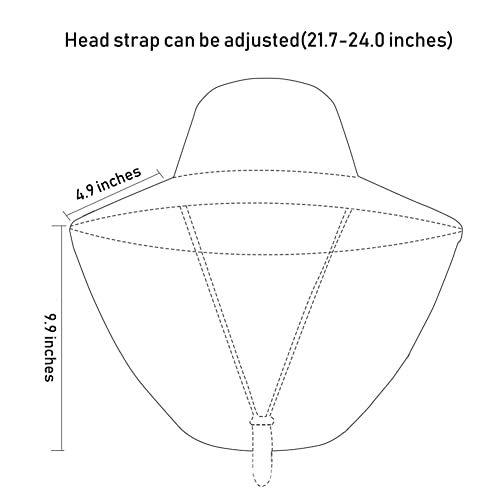 Wide Brim Sun Hat With Neck Flap, Adjustable Outdoor 50+Upf Protection Safari Cap Womens Mens Hiking Fishing Hat (Red) #TOP3