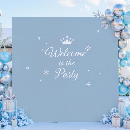 Square Backdrop Arch Cover Dusty Blue 6.6FT x 6.6FT Square Arch Backdrop Covers Stretchy Spandex Fitted Square Backdrop Cover for Birthday Party Wedding Ceremony Banquet Decoration by Shillance - Image 7