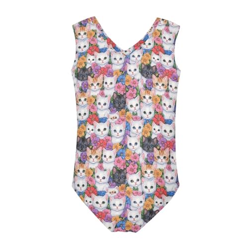 Image of Xpyiqun Bathing Suits for Girls 3-14 Kids Summer One Piece Swimwear Beach Sport Sleeveless Swimsuits Athletic